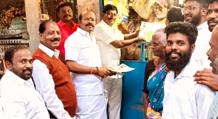 மாடம்பாக்கத்தில் விடியாத திமுக அரசின் அவலங்களை வெளிப்படுத்திய துண்டு பிரசுர நிகழ்வு